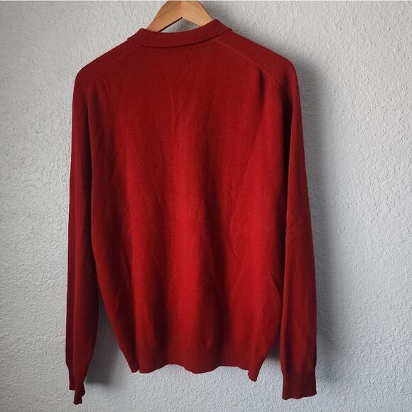 Charter Club sweater 100% Fine cashmere quarter button up pullover polo sweater - Picture 6 of 9